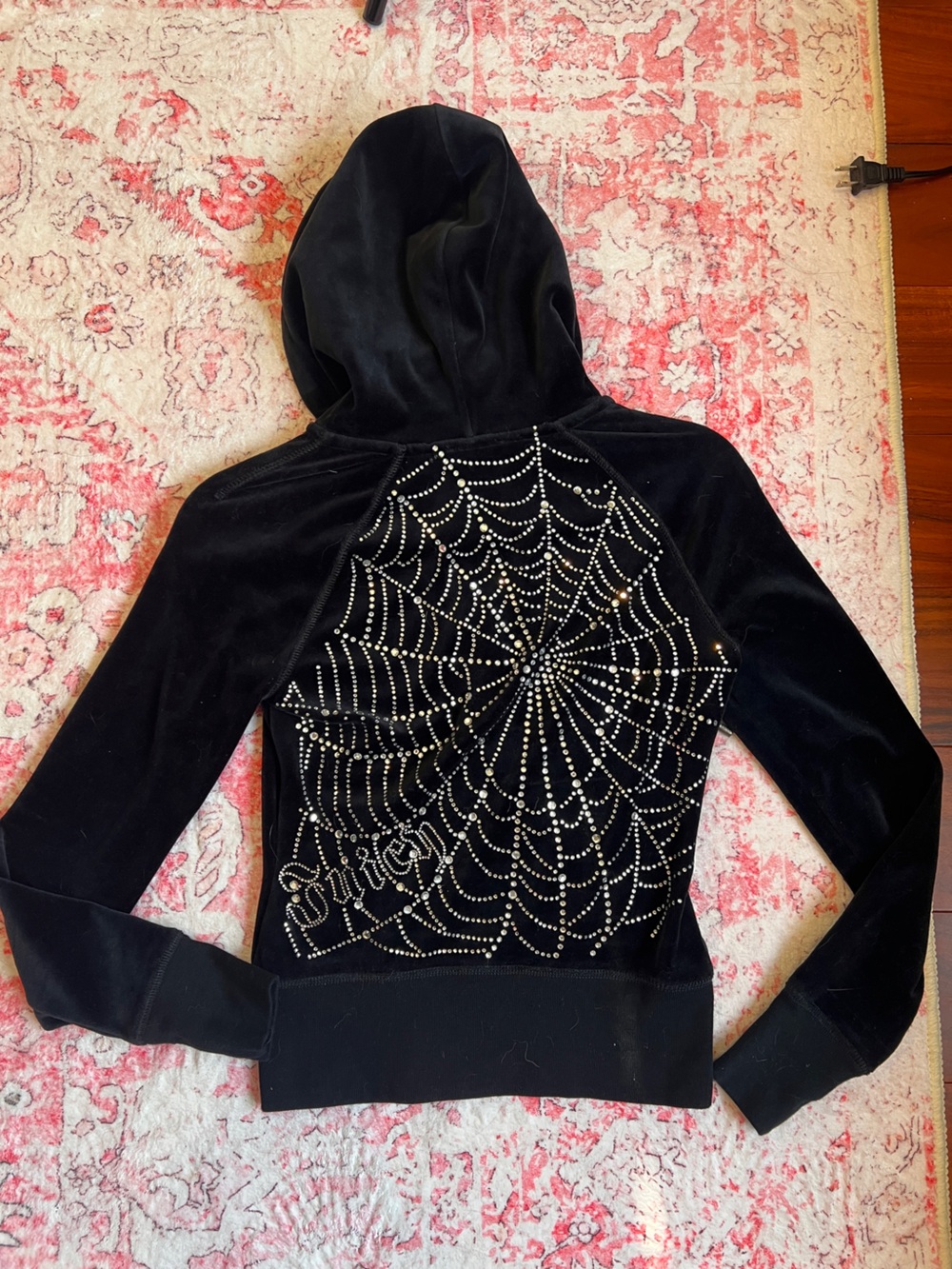 Juicy Couture Vintage Rare Velour Zip Up Hoodie
